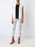 printed slim fit trousers