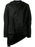 draped hooded jumper
