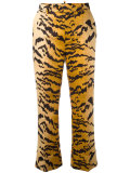 tiger-print tailored trousers