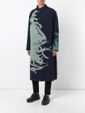 patterned slouch coat