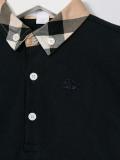 checked collar polo shirt