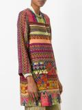 tassel embellished striped coat