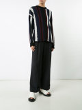 striped round neck jumper