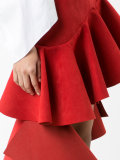 asymmetric ruffled trim skirt  