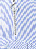 striped high-low skirt