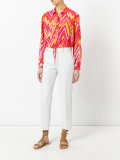 geometric print shirt