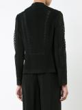 panelled lace blazer