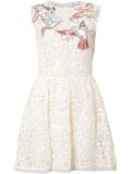 bird patches macramé dress