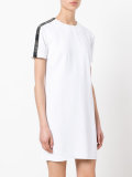 logo print strap dress