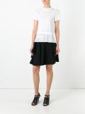 pleated sheer detailing T-shirt
