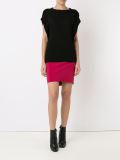 cap sleeves knit blouse