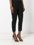 cropped slim-fit trousers