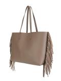 large 'Shopping' fringed tote