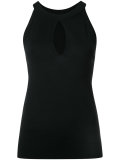 flared sleeveless evening dress