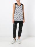 monogram print tank