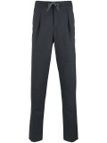 pinstriped straight trousers