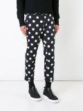 polka dot cropped trousers