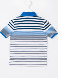 stripe print polo shirt