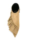 ruffled detail ankle boots