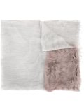 modal blend fur panel scarf