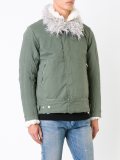 textured collar bomber jacket