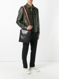 striped strap messenger bag 