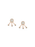 Three Gravitation moonstone and white topaz earrings
