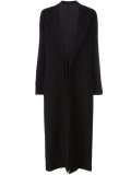 peaked lapel long coat