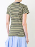 v-neck striped T-shirt