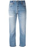 destroyed cropped jeans 