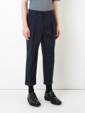 cropped high waist trousers