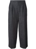 straight leg cropped trousers