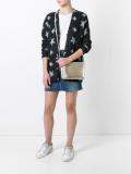 star print oversized cardigan