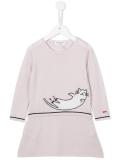knitted cat embroidered dress