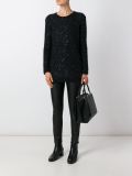 leather-look skinny trousers