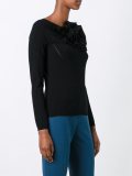 fine knit ruffle applique jumper