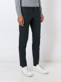 checked skinny fit trousers