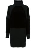 velvet panel dress