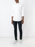 button-down collar chest logo shirt