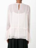 ruffled bell sleeve blouse