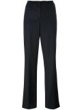 pinstripe straight trousers