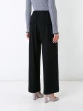 buttoned front straight trousers
