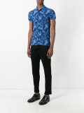 floral print polo shirt