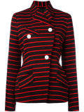 wrap front striped jacket