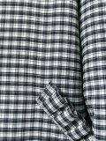 checked drop shoulder coat