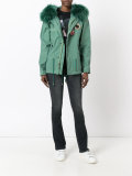 furry trim jacket 