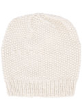 cashmere seed stitch beanie 