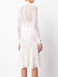 mesh overlay shirt dress