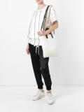 embossed logo tote