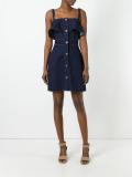 ruffled denim dress